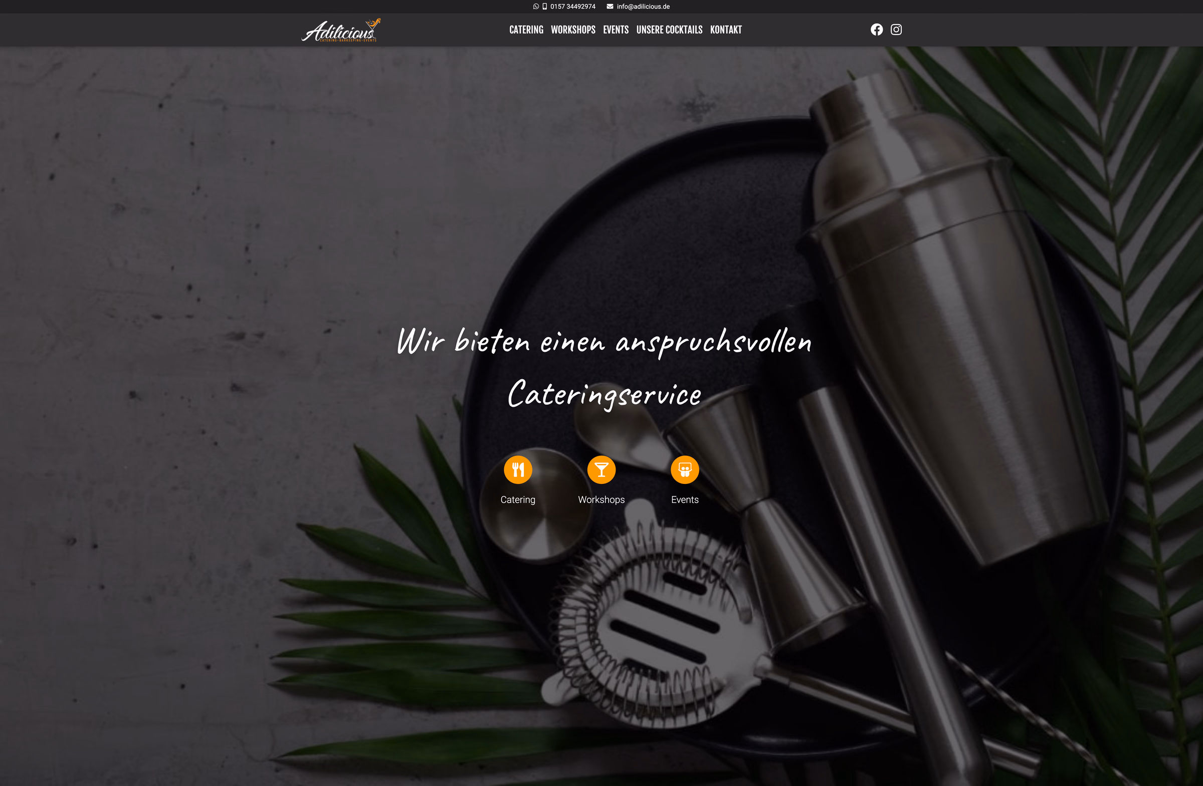 Projekt Adilicous Screenshot Website